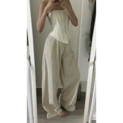 Quần ống rộng, dáng suông, có ly, Unisex, Nam Nữ đều mặc được