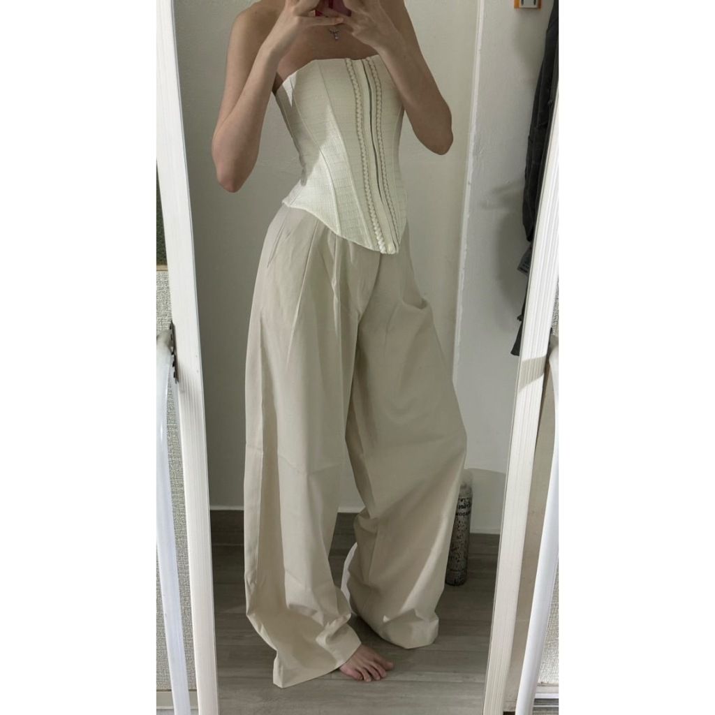 Quần ống rộng, dáng suông, có ly, Unisex, Nam Nữ đều mặc được