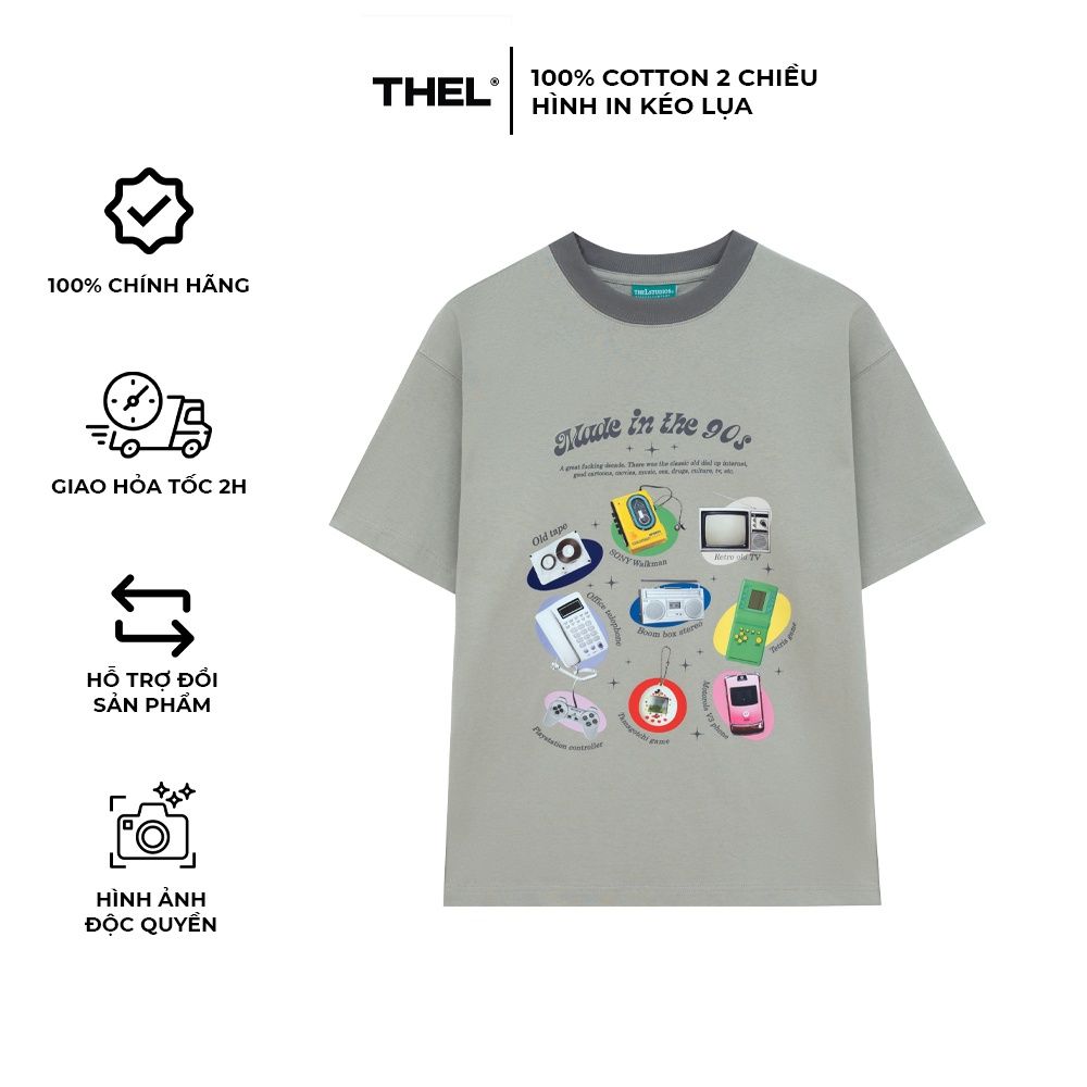 Áo thun THE L STUDIOS phối viền in hình Retro