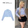 Áo sơ mi croptop phong cách y2k THELSTUDIOS