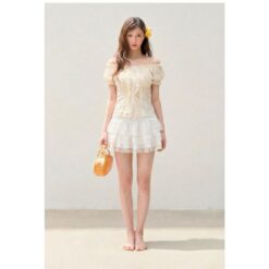 Áo sơ mi nữ, thêu vintage, phong cách y2k, THELSTUDIOS
